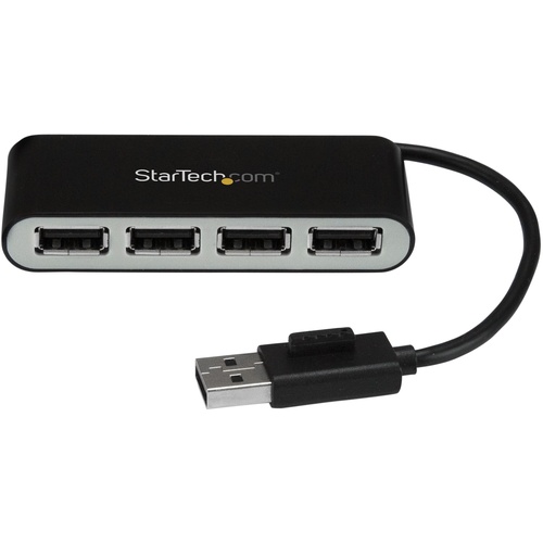 StarTech 4 Port Portable USB 2.0 Hub with Built-in Cable