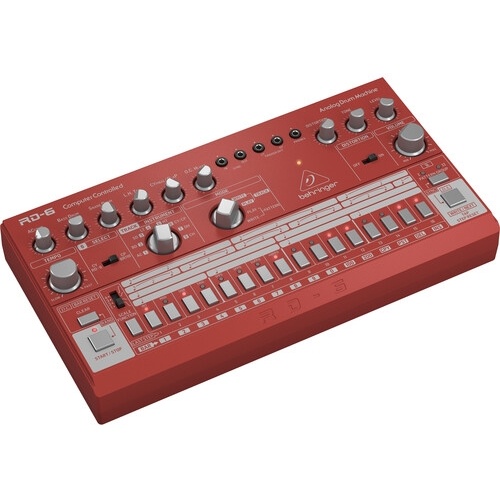 Behringer Rhythm Designer RD-6 Analog Drum Machine with 64-Step Sequencer (Red)