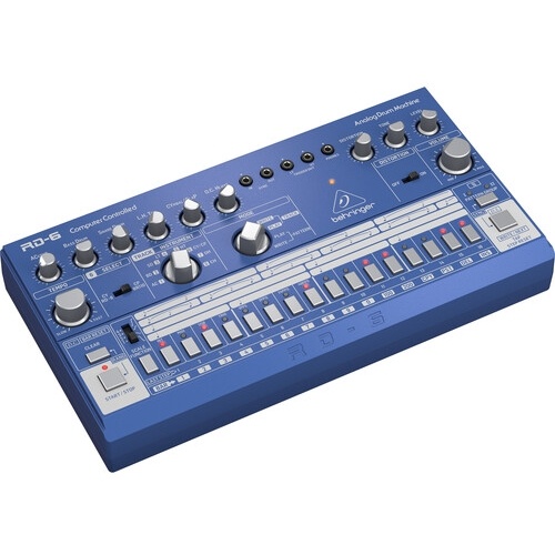 Behringer Rhythm Designer RD-6 Analog Drum Machine with 64-Step Sequencer (Blue)