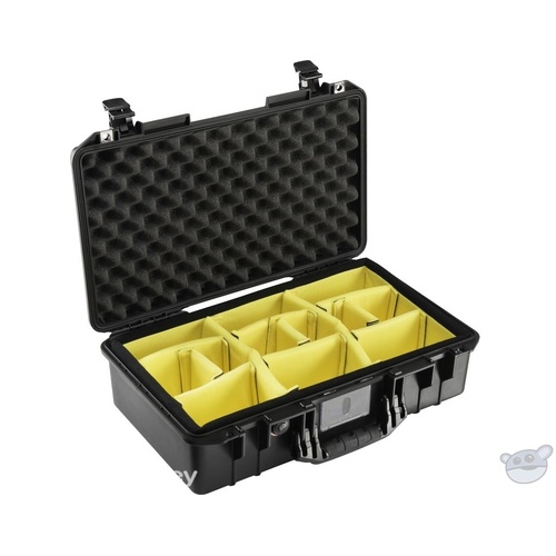 Pelican 1525 Air Carry-On Case (Black, With Padded Dividers)