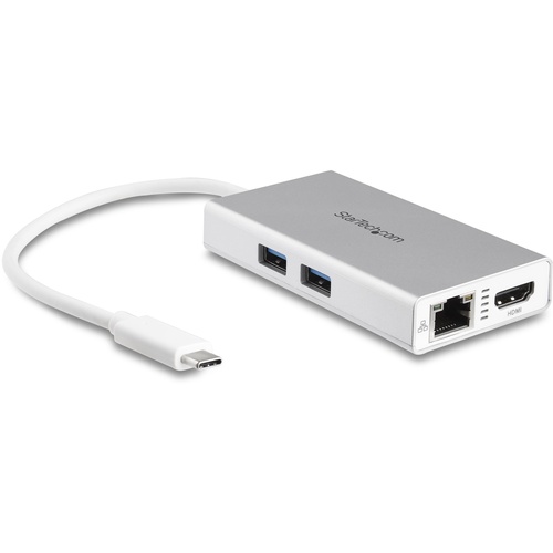 StarTech USB C Multiport Adapter with Power Delivery (Silver)