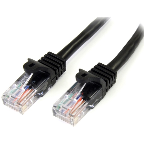 StarTech Snagless Cat5e Patch Cable (Black, 10m)