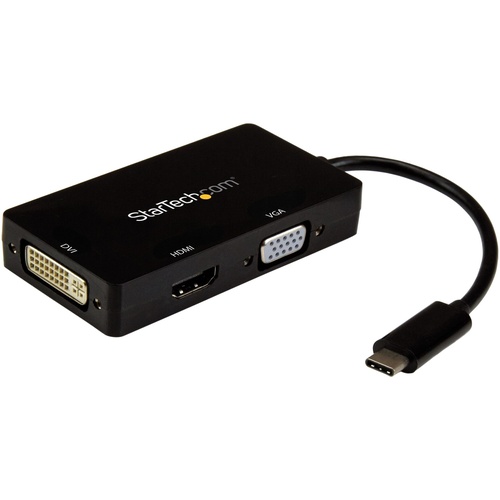 StarTech USB-C Multiport Video Adapter 3-in-1 4K 30Hz (Black)