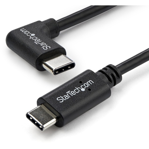 StarTech Right Angle USB-C Cable USB 2.0 (Black, 1m)