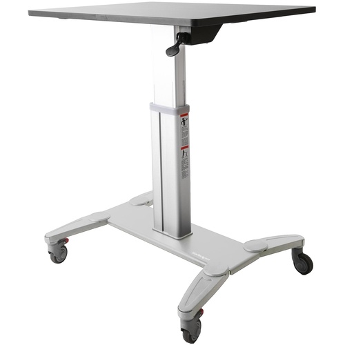 StarTech Portable Sit Stand Ergonomic Height Adjustable Cart on Wheels