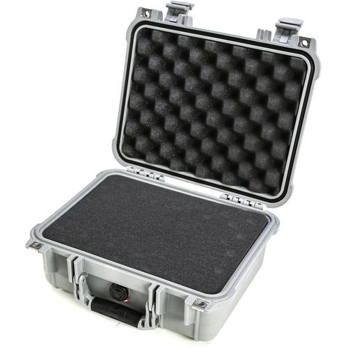 Pelican 1400 Case (Silver, With Foam)