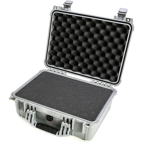 Pelican 1450 Case (Silver, With Foam)