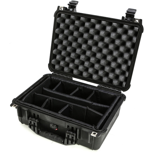 Pelican 1454 Case (Black, With Padded Dividers)