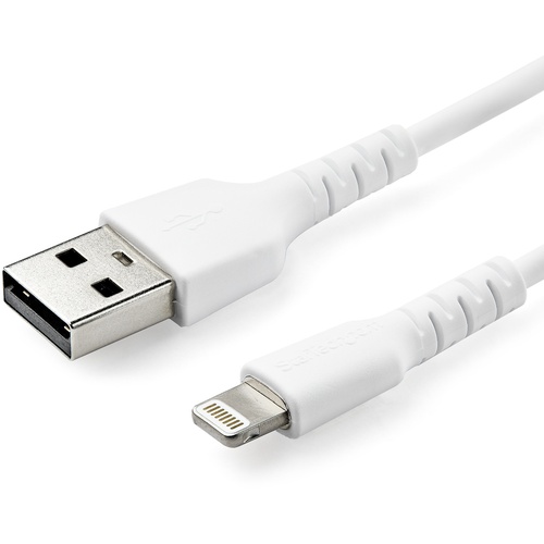 StarTech Heavy Duty USB-A to Lightning Cable (White, 1m)