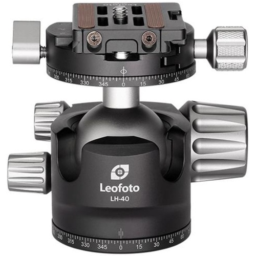 Leofoto LH-40R Low Profile Ball Head with Panning QR Clamp