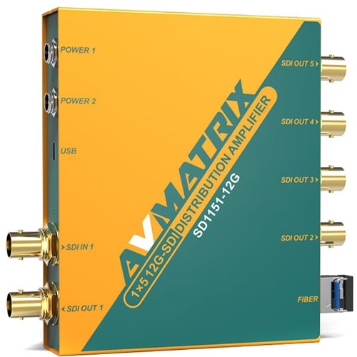 AV Matrix SD1151 12G-SDI 1x5 Reclocking Distribution Amplifier