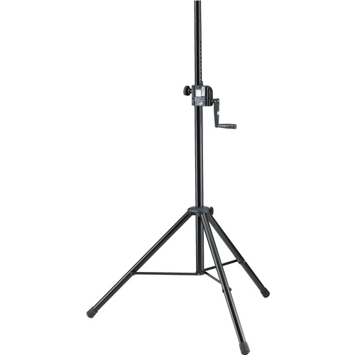 K&M 21302 Hand Crank Speaker Stand (Black)