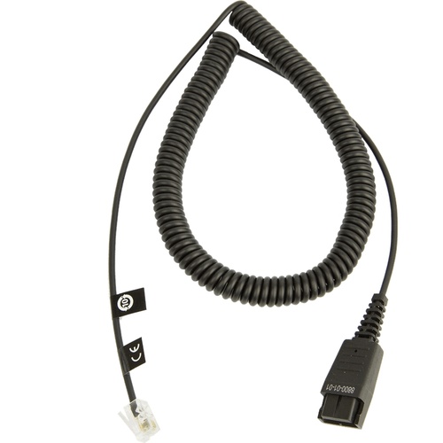 Jabra QD to Modular RJ extension Coiled Cord