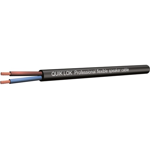 QuikLok CA/225 Bulk Speakon Cable Reel, Diameter 8.4mm, Black (100m)
