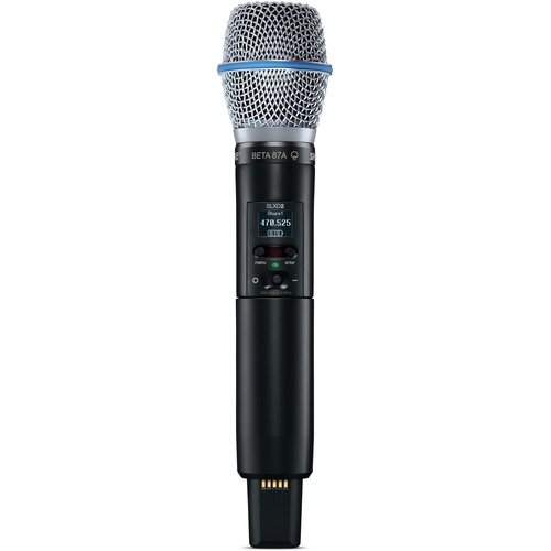 Shure SLXD2/BETA87A Handheld Wireless Microphone Transmitter System With Beta 87A Capsule