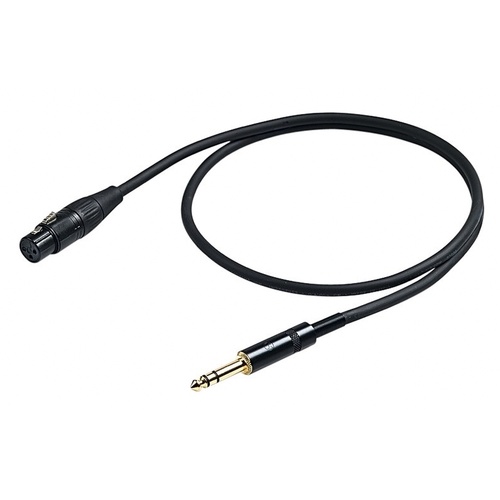 Proel XLR to TRS Spiral Shield Mic Lead Cable (1m)