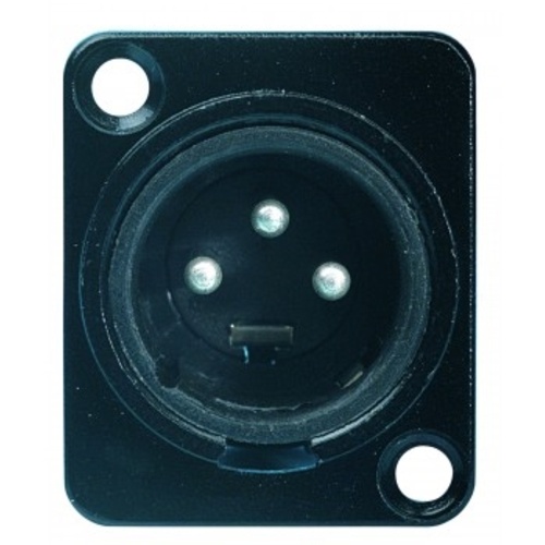 Proel XLR Connector 3 Pin Panel Mount Male (Black)