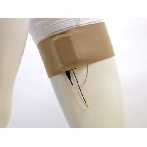 Ursa Thigh Strap with Vertical Pouch for Wireless Transmitters (Beige)