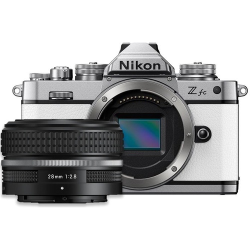 Nikon Z fc Mirrorless Digital Camera (White) with 28mm Lens