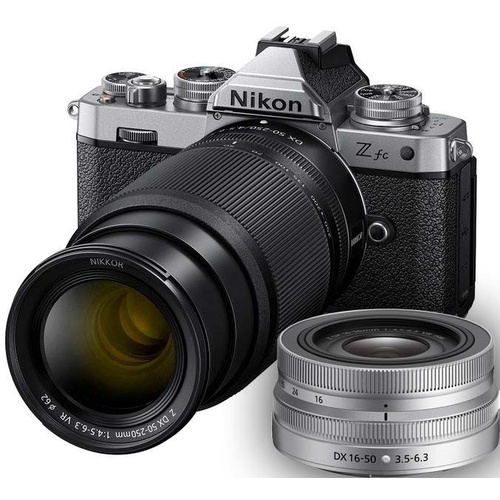 Nikon Z fc Mirrorless Digital Camera (Black) with 16-50mm & 50-250mm Twin Lens Kit