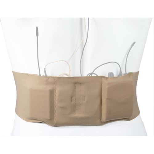 Ursa Waist Strap with Two Big Pouches for Wireless Transmitters (Large, Beige)