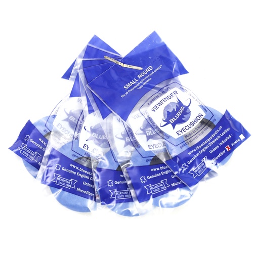 Bluestar Small Round Eyecushion (Ultrasuede, Blue, 5 Pack)