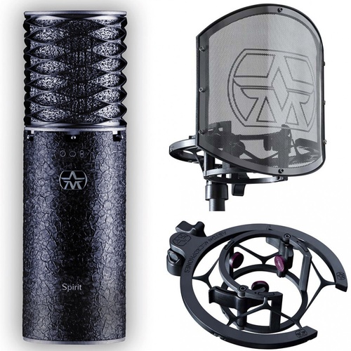 Aston Microphones Spirit Multi-Pattern Condenser Microphone Black Bundle