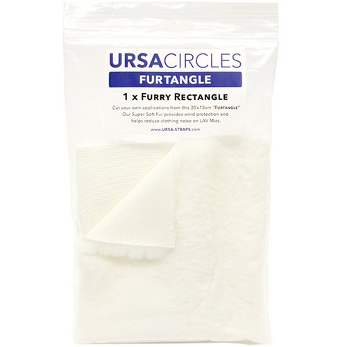 Ursa Furtangle 30x15cm DIY Fur Material for Custom Lav Mic Protection (White)