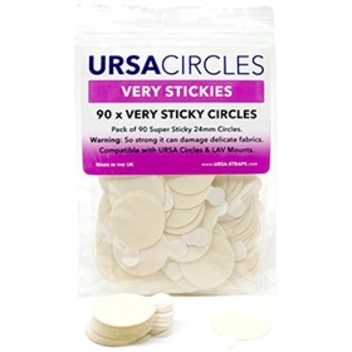 Ursa Circles Adhesive Lav Mounts - Very Stickies (90 Pack, Non-Hypoallergenic)