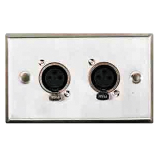 Australian Monitor ATC6421 Wall Plate (2 x 3-Pin XLRF)