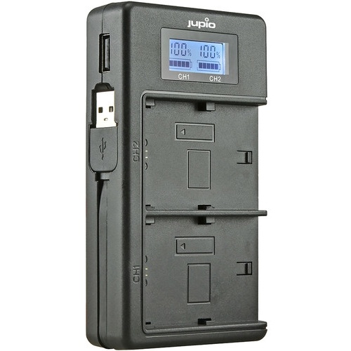 Jupio USB Dedicated Duo Charger with LCD for Canon LP-E8 Batteries