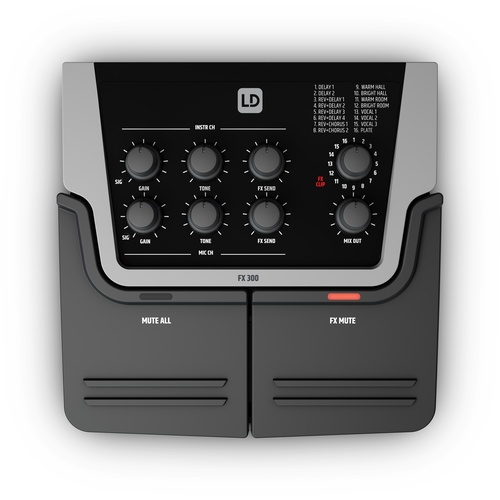 LD Systems 2-Channel Pedal with 16 Digital Effects