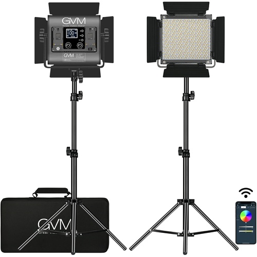 GVM 850D RGB Bi-Colour LED Video Light (2-Light Kit)