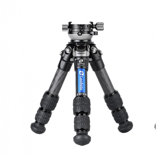 Leofoto LS-223C CNC Carbon Fibre Compact Travel Tripod with Leveling Base and Panning Clamp