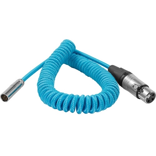 Kondor Blue Coiled Mini XLR to XLR for C70 and Black Magic Pocket 4k/6k Cameras (30 to 60cm)