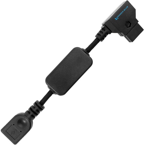 Kondor Blue D-Tap to 5V USB Converter Short Cable for V-Mount/Gold-Mount