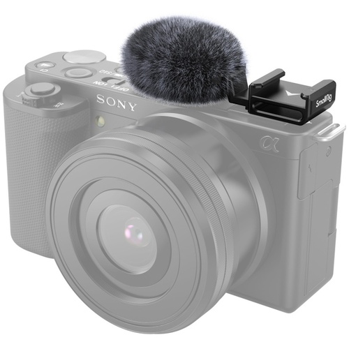 SmallRig Cold Shoe Adapter with Windshield for Sony ZV-E10 and ZV-1