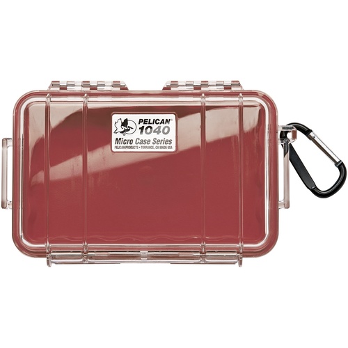 Pelican 1040 Micro Case (Red/Clear)