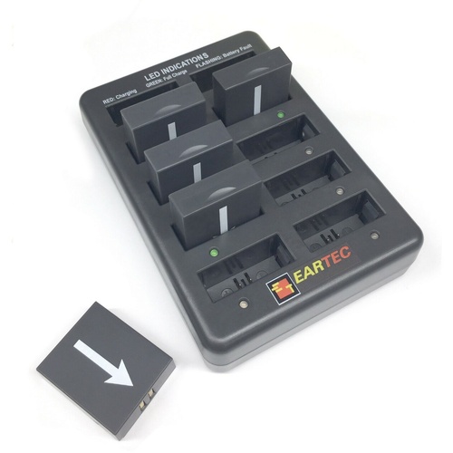 Eartec CHLX10E Multi-Port Charging Base with Adapter for 10 Batteries