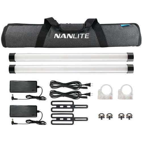 Nanlite PavoTube II 15X RGBWW LED Tube with Battery & App Control - 2 Light Kit (60cm)