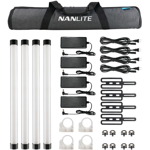 Nanlite PavoTube II 15X RGBWW LED Tube with Battery & App Control - 4 Light Kit (60cm)