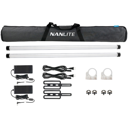 Nanlite PavoTube II 30X RGBWW LED Tube with Battery & App Control - 2 Light Kit (120cm)