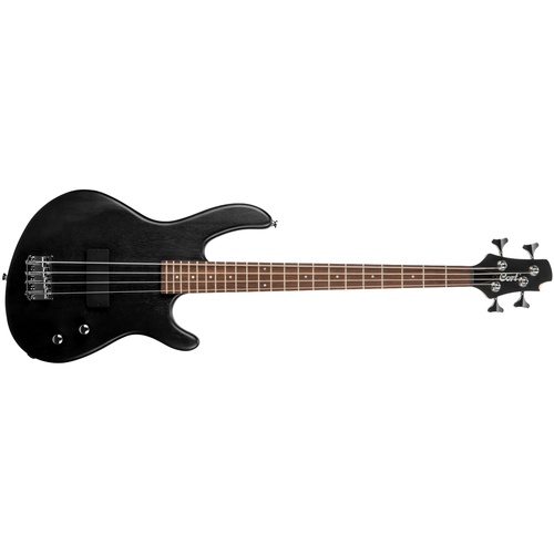 Cort Action Junior Bass Guitar with Guitar Bag (Open Pore Black)