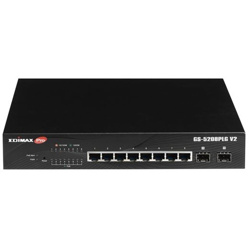 EDIMAX 10-Port Gigabit Long Range PoE+ Web Smart Switch with 2x SFP