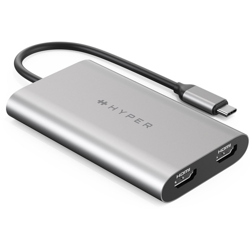 HYPER HyperDrive USB-C to Dual 4K HDMI Adapter for M1/M2 MacBook