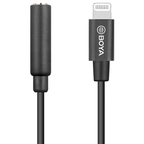 Boya BY-K3 3.5mm Female TRRS to Male Lightning Adapter Cable (6cm)