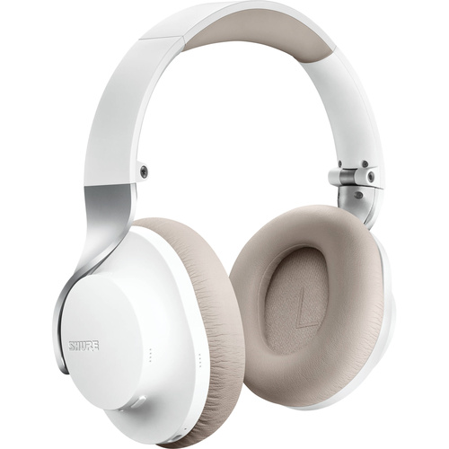 Shure AONIC 40 Noise-Cancelling Wireless Over-Ear Headphones (White/Tan)