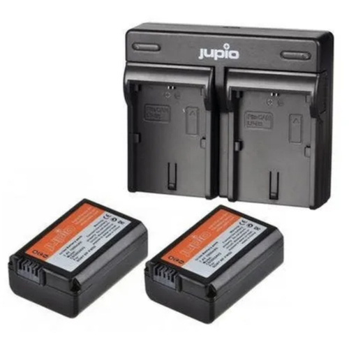 Jupio Sony NP-FW50 Batteries (x2) & Dual Charger Kit