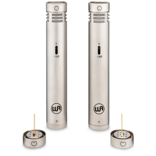 Warm Audio WA-84 Stereo Microphone Pair with Omni & Cardioid Capsules (Nickel)
