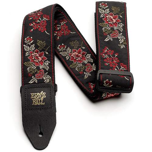 Ernie Ball Jacquard Guitar Strap - Red Rose